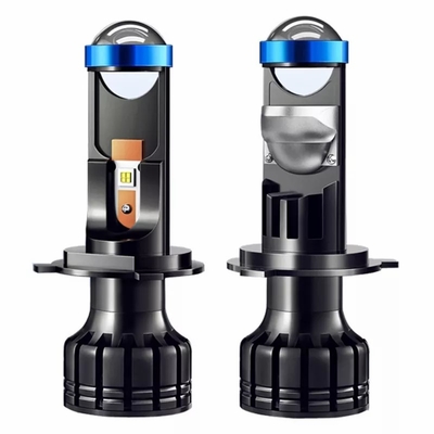 چراغ های جلو LED پرقدرت H4 مینی پروژکتور لامپ H7 Mini Bi لنز پروژکتور لیزری LED H7 H4