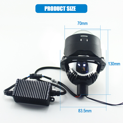 Etclite 2.5 inch Car Led Projector Lens Bulbs Universal 5500K Bi-Led High Canbus Projector Led Headlight For Car